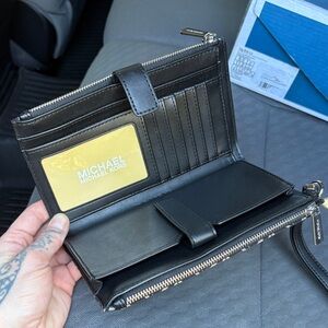 Michael Kors Black Wristlet Clutch